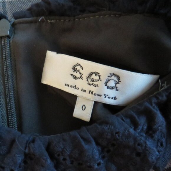 SEA NEW YORK Wool Blend Plaid Dark Academia Shift Dress Officecore - Size US 0 - Picture 14 of 16